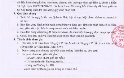 QUY TRÌNH BỐC THĂM QUYỀN MUA CĂN HỘ NHÀ Ở XÃ HỘI TẠI DỰ ÁN AN TRUNG 2 VÀ TỔNG QUAN CHƯƠNG TRÌNH BỐC THĂM 